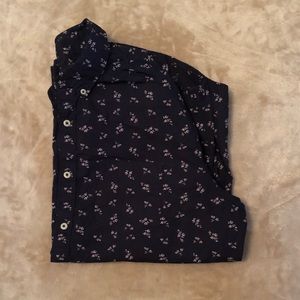 American Eagle long sleeve button down (navy blue)